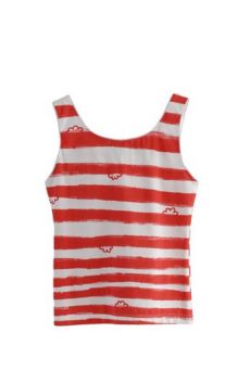 HSS12 WONDER BORDER TRIM VEST - RED - Other Image